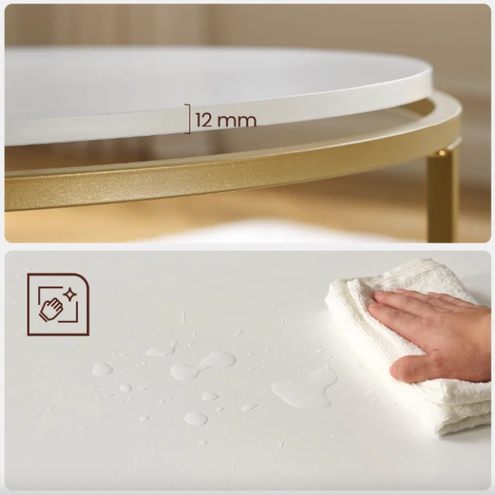 Журнальний столик Leobert Oskar круглий золото