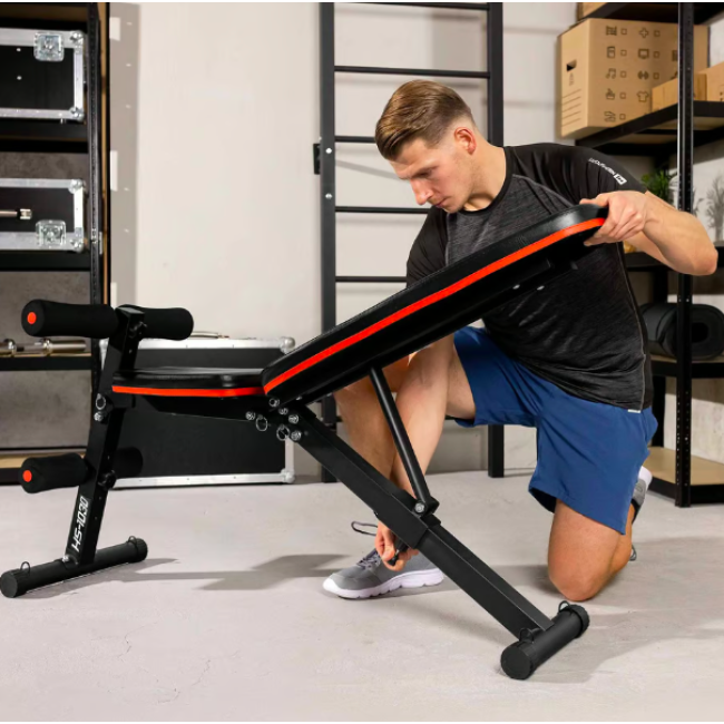 Лавка тренувальна Hop-Sport HS-1030 із фіксатором для ніг