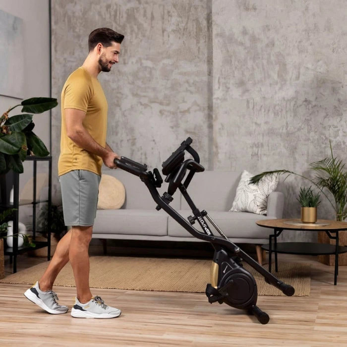 Велотренажер Hop-Sport HS-3030X Apeks X-Bike чорно-золотистий