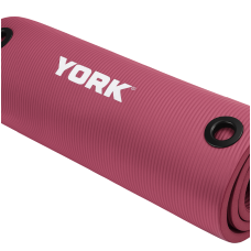 Мат для фітнесу з отворами York Fitness NBR 1см рожевий