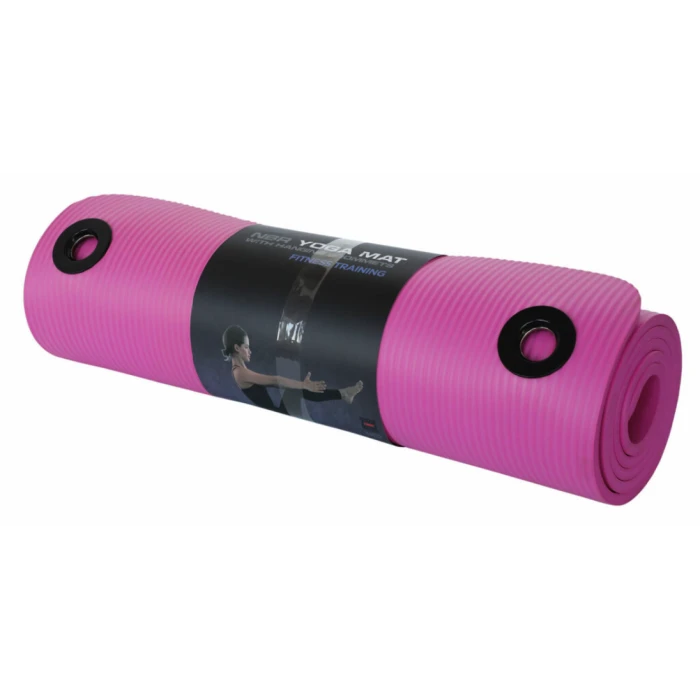 Мат для фитнеса с отверстиями York Fitness NBR 1см розовый