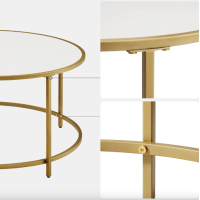 Журнальний столик Leobert Oskar круглий золото
