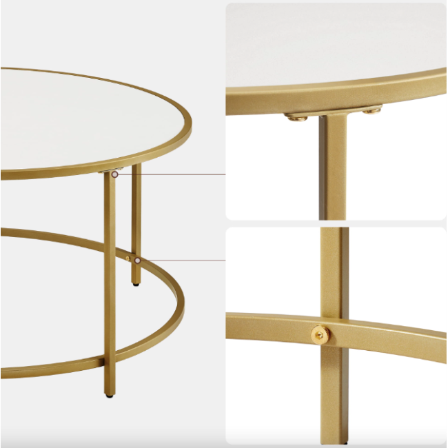 Журнальний столик Leobert Oskar круглий золото