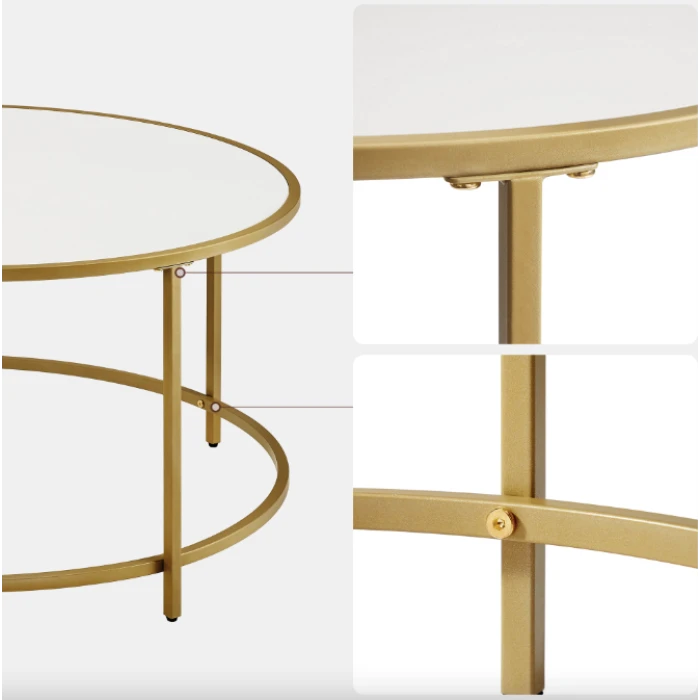 Журнальний столик Leobert Oskar круглий золото