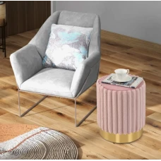 Пуф Costway Rosa велюровый на металлической основе
