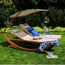 Садовый шезлонг Di Volio Pionza двухместный бежевый