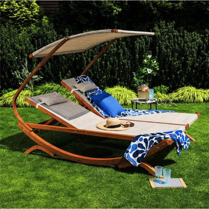 Садовый шезлонг Di Volio Pionza двухместный бежевый