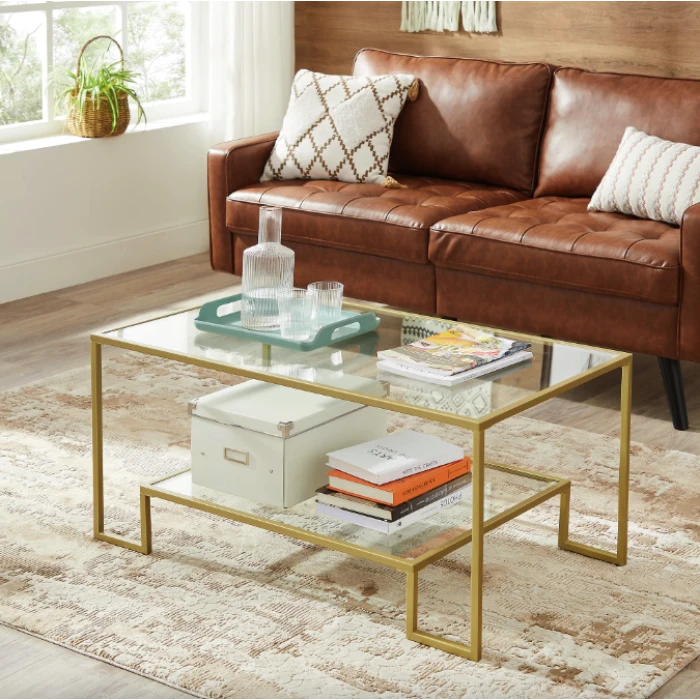 Журнальний столик Leobert Madison в стилі Loft золотистий