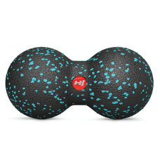 Массажный мяч двойной EPP 80 мм Hop-Sport HS-D008MB черно-голубой