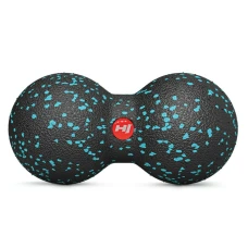 Масажний м'яч подвійний EPP 80 мм Hop-Sport HS-D008MB чорно-блакитний