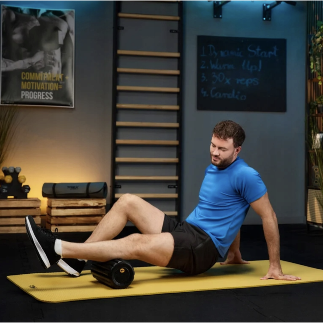 Роллер массажер ребристый Trex Sport TX-030EPR EPP 30см черный