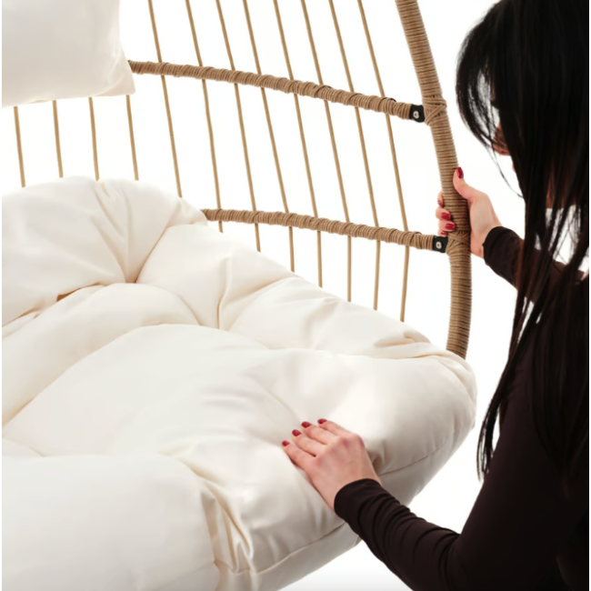 Підвісне крісло-кокон Di Volio Rona двомісне бежевий