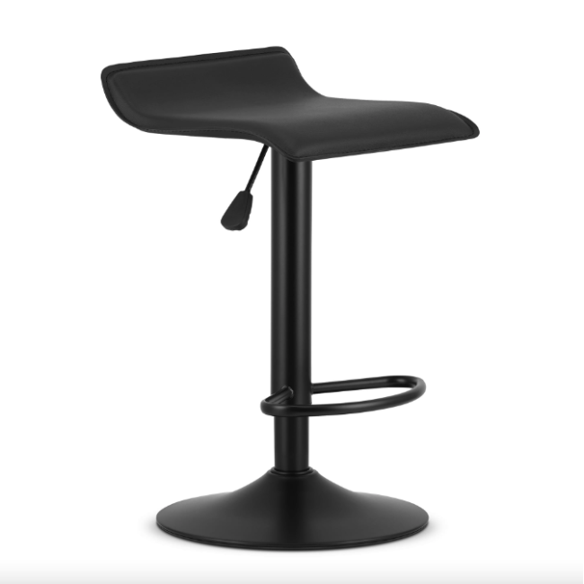 Барний стілець Leobert Fort екошкіра чорна основа