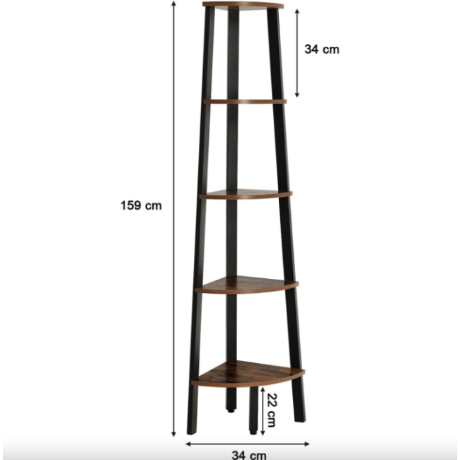 Этажерка Leobert Wooden New угловая в стиле Loft