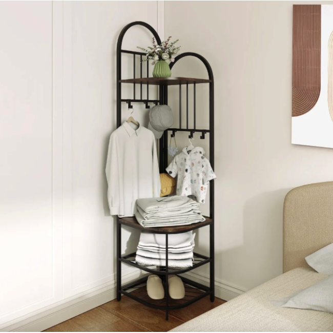 Вешалка для одежды Costway Richi угловая в стиле Loft