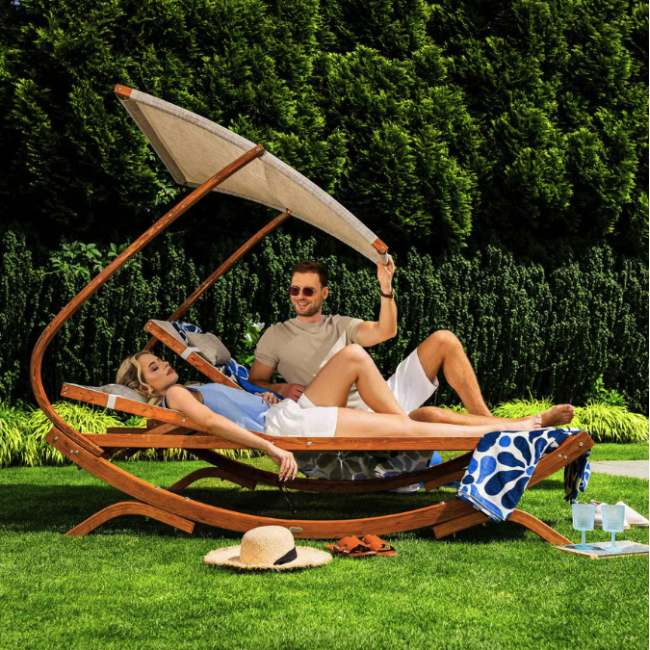 Садовый шезлонг Di Volio Pionza двухместный бежевый