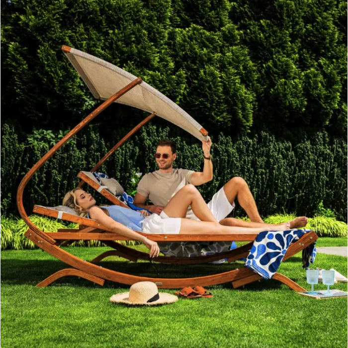 Садовый шезлонг Di Volio Pionza двухместный бежевый