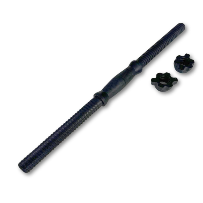 Гриф гантельний Trex Sport TX 51см (25мм) з пласт. гайками чорний