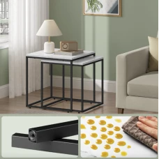 Комплект журнальных столиков Leobert Nika квадратный мрамор