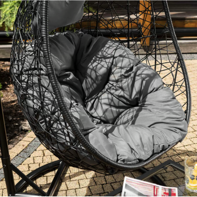 Підвісне крісло-кокон Di Volio Bacoli одномісне чорний