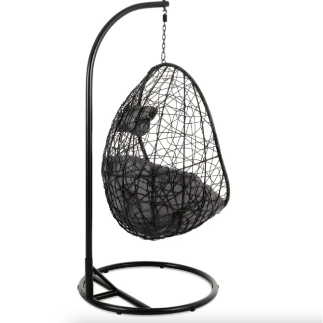 Підвісне крісло-кокон Di Volio Bacoli одномісне чорний