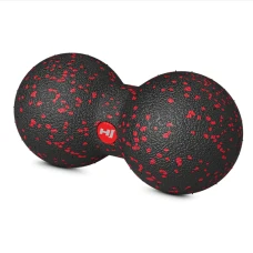 Масажний м'яч подвійний EPP 80 мм Hop-Sport HS-D008MB чорно-червоний