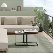 Комплект журнальных столиков Leobert Nika квадратный мрамор