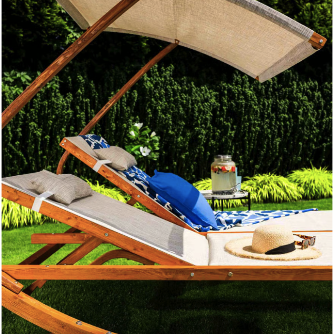 Садовый шезлонг Di Volio Pionza двухместный бежевый