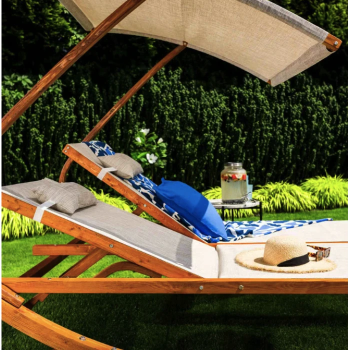 Садовый шезлонг Di Volio Pionza двухместный бежевый