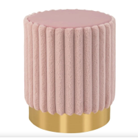 Пуф Costway Rosa велюровый на металлической основе