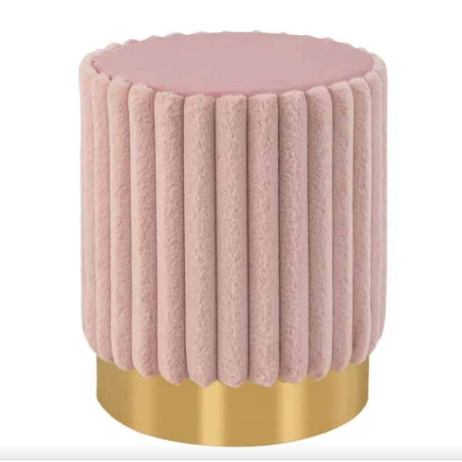 Пуф Costway Rosa велюровый на металлической основе