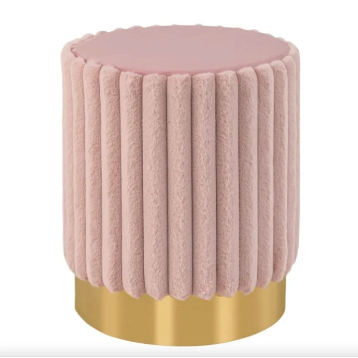 Пуф Costway Rosa велюровый на металлической основе