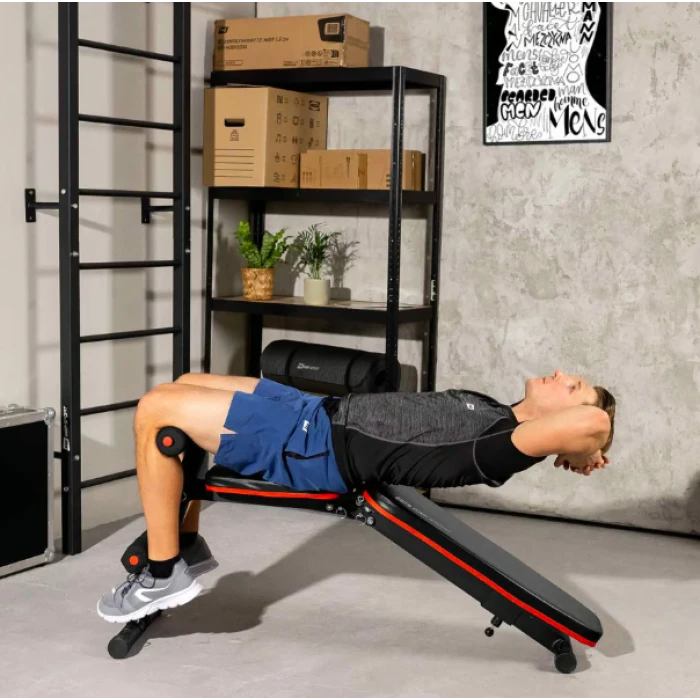 Скамейка тренировочная Hop-Sport HS-1030 с фиксатором для ног