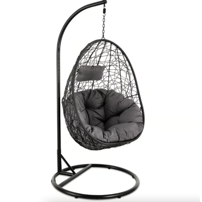 Підвісне крісло-кокон Di Volio Bacoli одномісне чорний