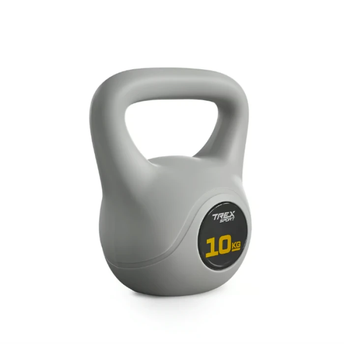 Гиря вінілова 10кг Trex Sport TX-010CKB сірий