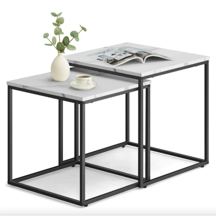 Комплект журнальных столиков Leobert Nika квадратный мрамор