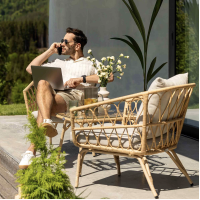 Комплект садових меблів Di Volio Savona бежевий/кремовий