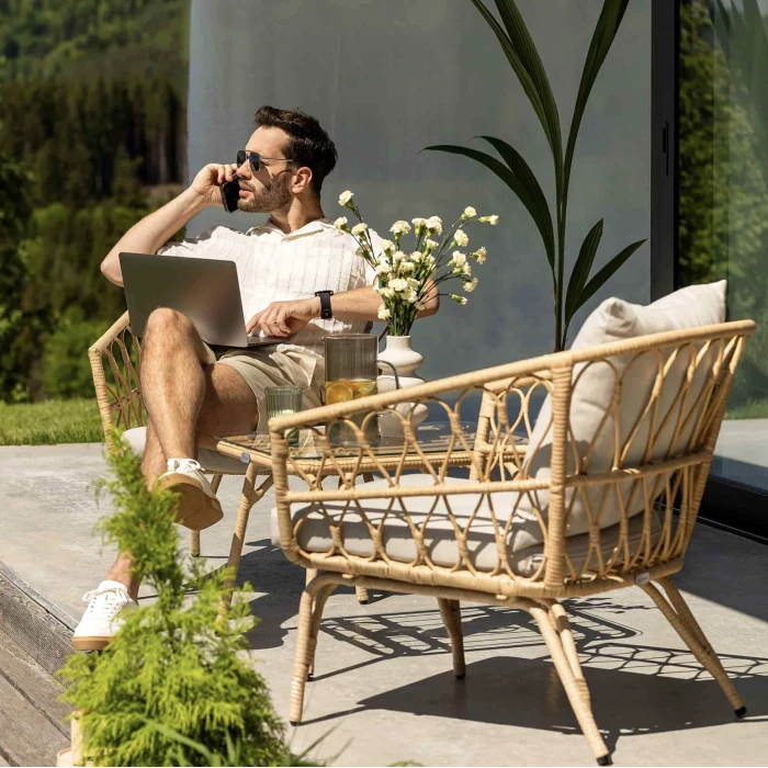 Комплект садових меблів Di Volio Savona бежевий/кремовий