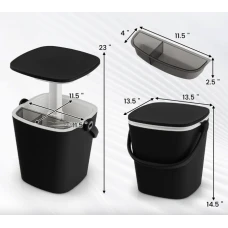 Стол-холодильник Costway Gobar 3-в-1 с подъемной крышкой 15L черный