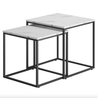 Комплект журнальных столиков Leobert Nika квадратный мрамор