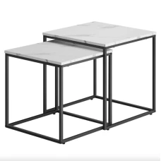 Комплект журнальних столиків Leobert Nika квадратні мармур