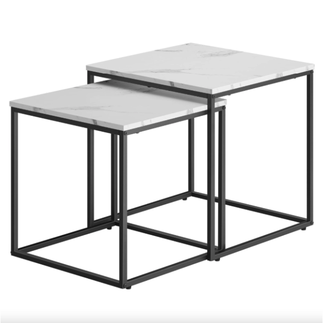 Комплект журнальных столиков Leobert Nika квадратный мрамор