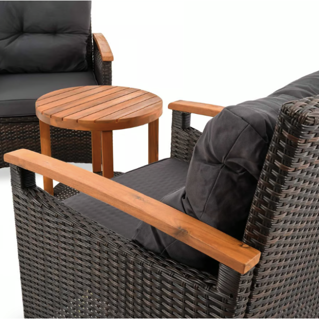 Комплект садових меблів Di Volio Arde коричневий/графітовий