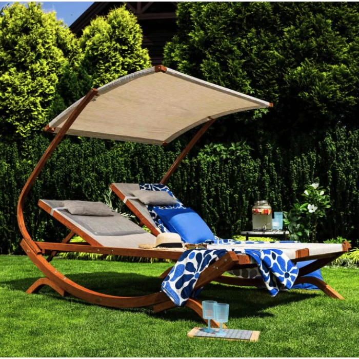 Садовый шезлонг Di Volio Pionza двухместный бежевый