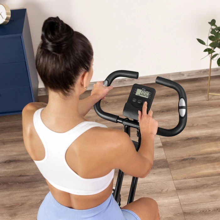 Велотренажер Gymtek FX800 магнитный складной с эспандерами серый