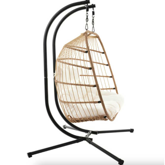 Підвісне крісло-кокон Di Volio Rona двомісне бежевий