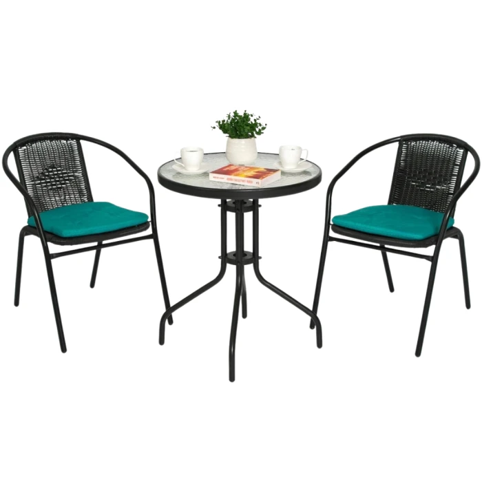 Садовая мебель Chomik BISTRO стол и 2 стулья черный