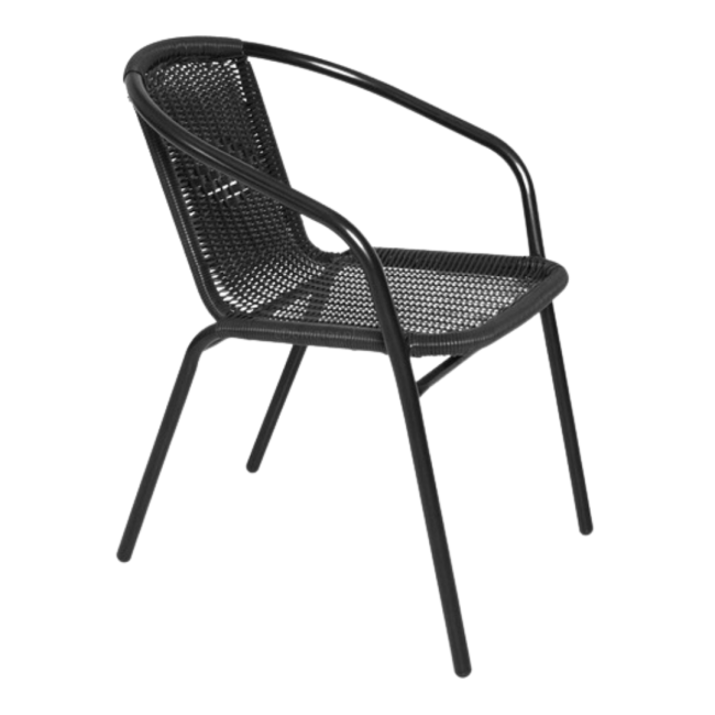 Садові меблі Chomik BISTRO стіл та 2 стільці чорний