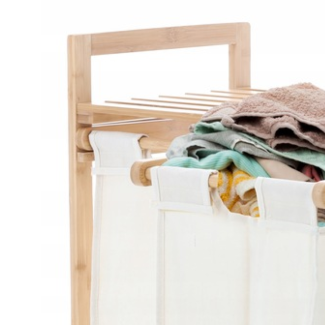 Бамбуковая корзина Chomik ICE для белья