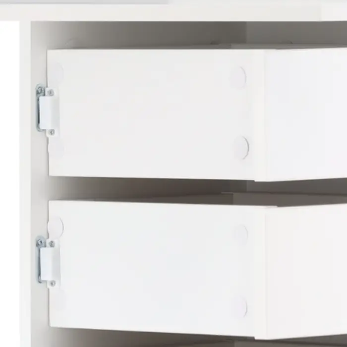 Туалетний столик Chomik TRIO кутовий з дзеркалом білий